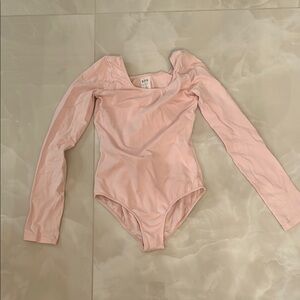 Bloch Pink Long Sleeve Leotard
